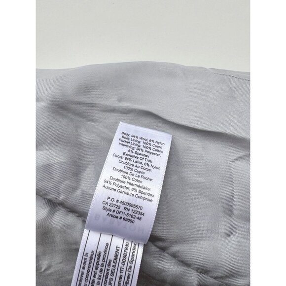 Aritzia BABATON Connor Heather Light Grey Virgin Wool Belted Wrap Coat, Size M - Picture 12 of 16